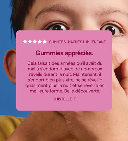 Gummies MAGNÉSIUM SANS SUCRES ENFANTS | Détente &amp; endormissement plus facile | 30 jours 🧒