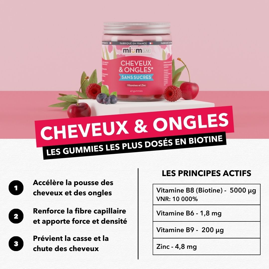 Gummies Cheveux et Ongles Sans Sucres | Super Pack | 4 x 21 jours