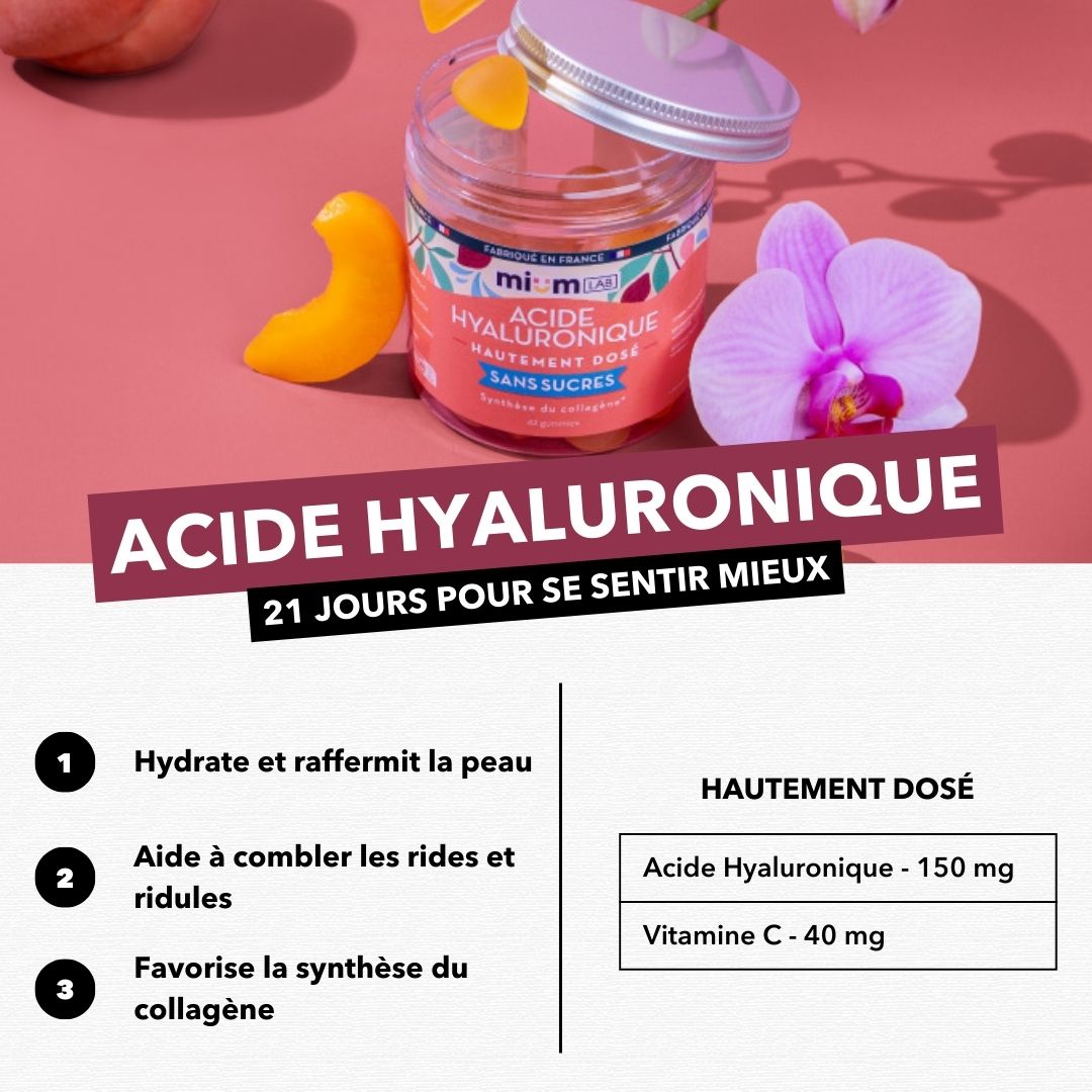 Gummies Acide Hyaluronique Sans Sucres | Super Pack | 4 x 21 jours