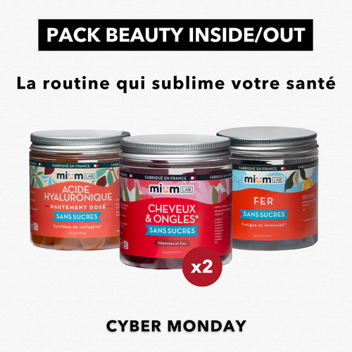 Pack Beauty Inside/Out | Cheveux & Ongles, Acide Hyaluronique, Fer  | 4 x 21 jours