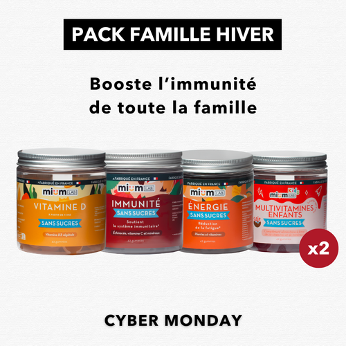 Pack Famille Hiver | Vitamine D, Immunité, Énergie, Enfants | 5 x 21 jours
