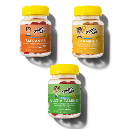 Programa Infantil n.º 5: Crecimiento Pleno | Multivitamínico Infantil, Azafrán B6 y Vitamina D | 3 x 21 días