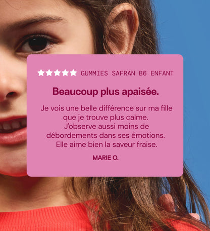 Gummies SAFRAN B6 FRAISE ENFANTS | Calme et concentration | 30 jours 🧒