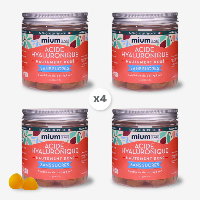 Gummies Acide Hyaluronique Sans Sucres | Super Pack | 4 x 21 jours