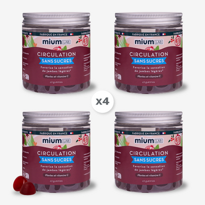 Gummies CIRCULATION SANS SUCRES | Super pack | 4 x 21 jours