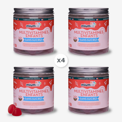 Gummies Enfants Sans Sucres | Super pack | 4 x 21 jours