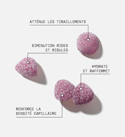 Gummies Collagène VG SANS SUCRES | Hydrate &amp; raffermit la peau | 21 jours