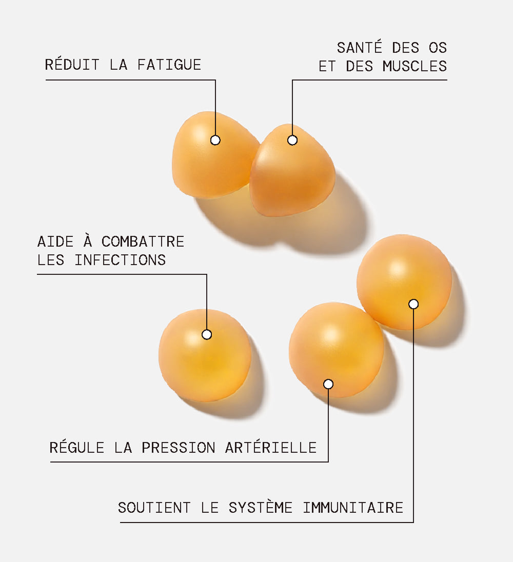 Gummies VITAMINE D SANS SUCRES | Tonus musculaire | 21 jours