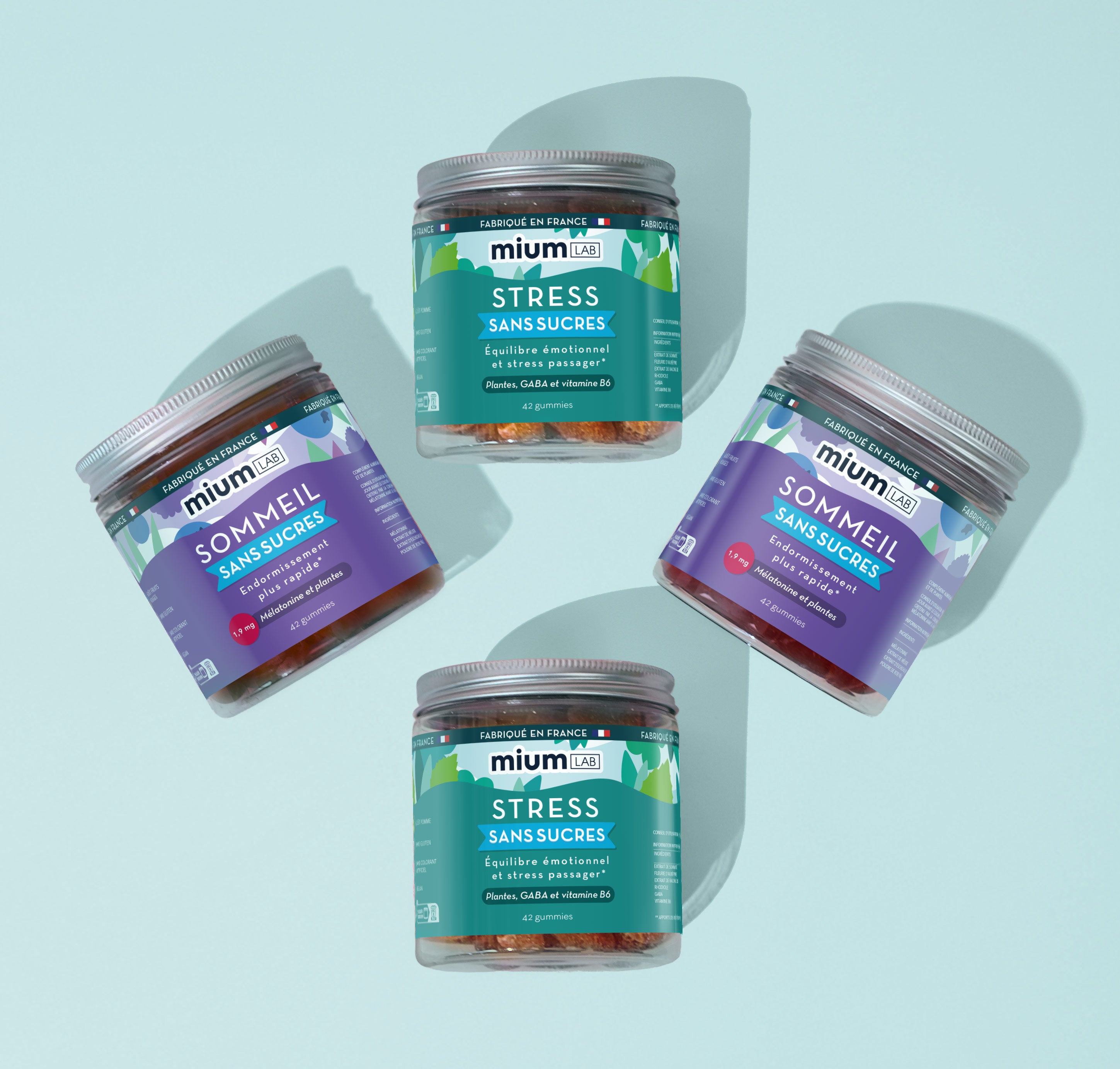 Pack Zen - 4 pots | Duos Sommeil et Stress | 4 x 21 jours