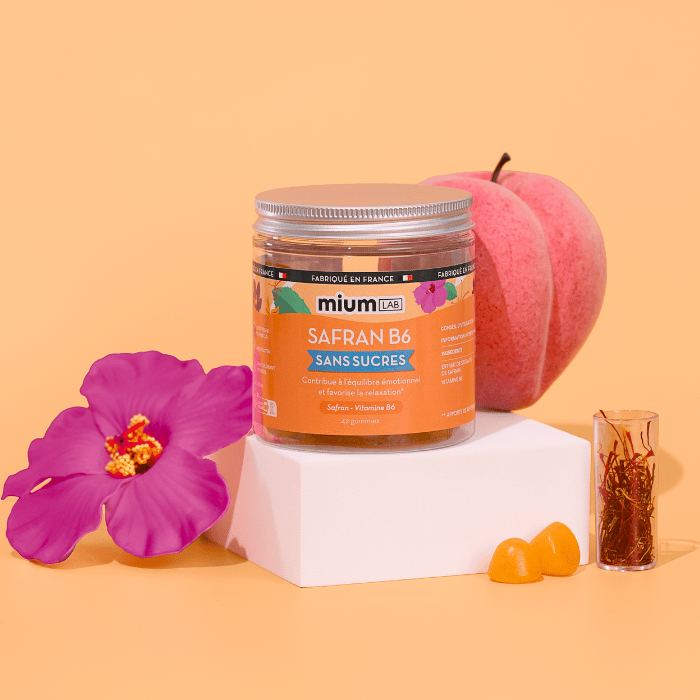 Gummies SAFRAN B6 SANS SUCRES | Calme et concentration | 42 jours 🧒